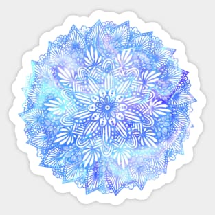 Swirly Blue Digital Mandala Sticker